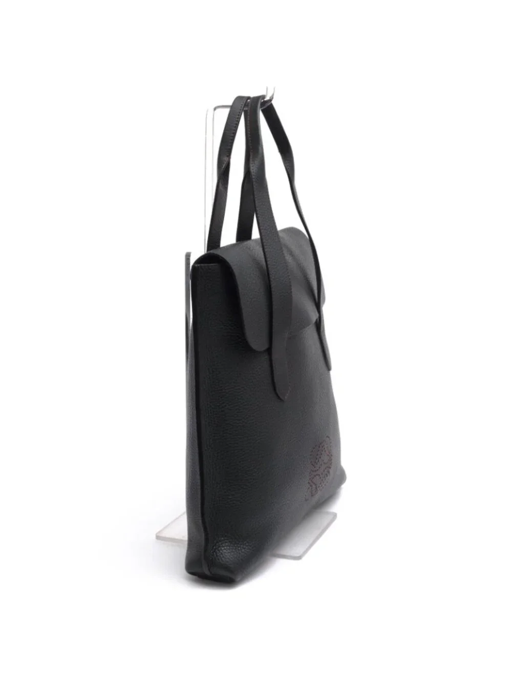 Loewe Tote Bag Leather Black Anagram Sully